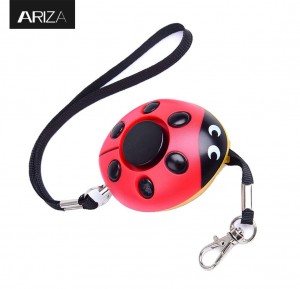 Classic ladybug personal alarm keychain with LED flashlight Personal Alarm Keychain Women Self Defense panic Alarm