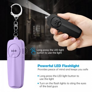 130Db Safesound Protection Personal Safety Self Defense Alarm Keychain