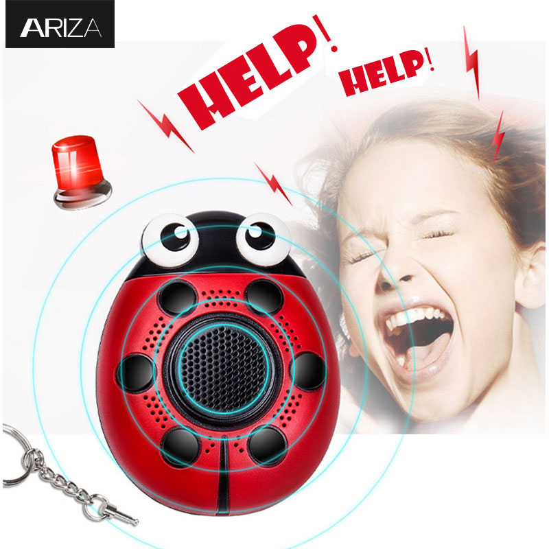 Door Stop Security Alarm
 LED light Emergency Personal Alarm keycain Self Defense panic Alarm women help sound alarm – Ariza