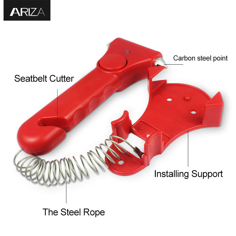 High Quality for House Security Alarm System -
 Car Escape Safety Hammer Survival Exit Tool Alarm Wirerope Glass Breaker Seatbelt Cutter – Ariza