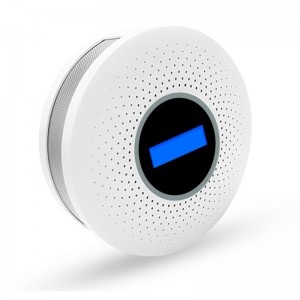 Système d'alarme incendie sonore détecteur de monoxyde de carbone sans fil et détecteur combiné d'alarme de fumée avec affichage LED norme CE et U L217