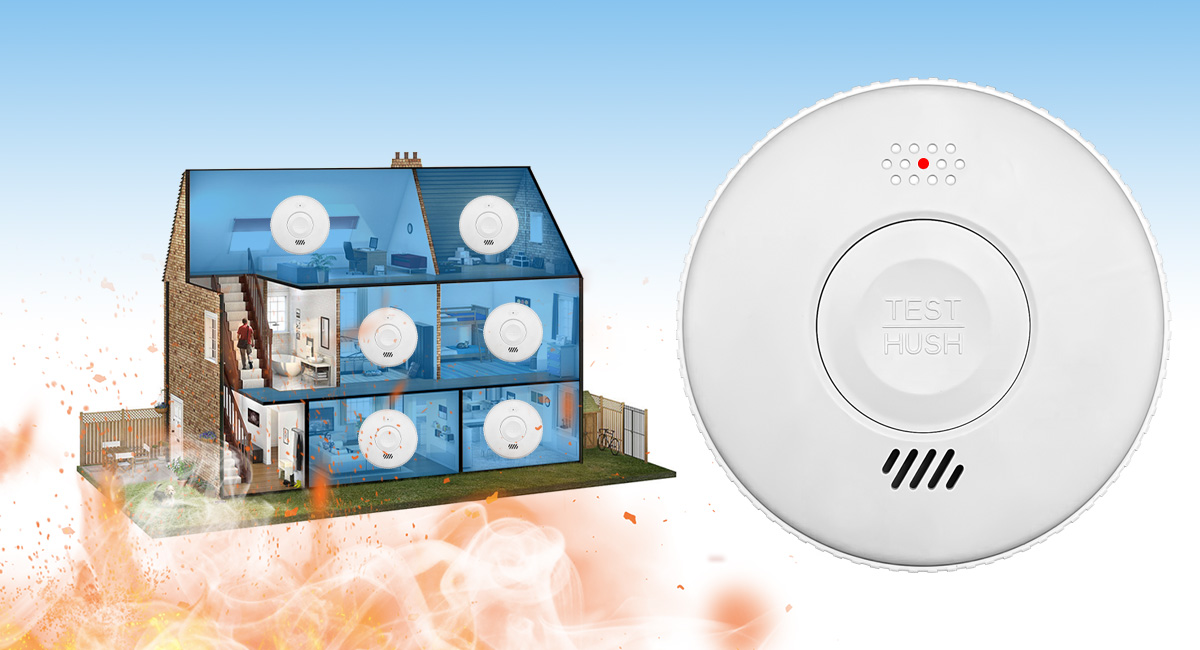 RF interconnected smoke detector