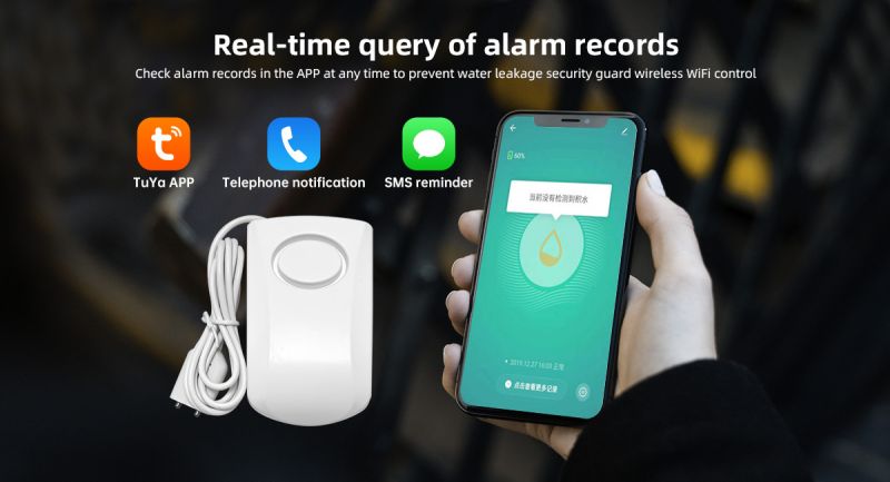 Sensor de vazamento de água Wifi