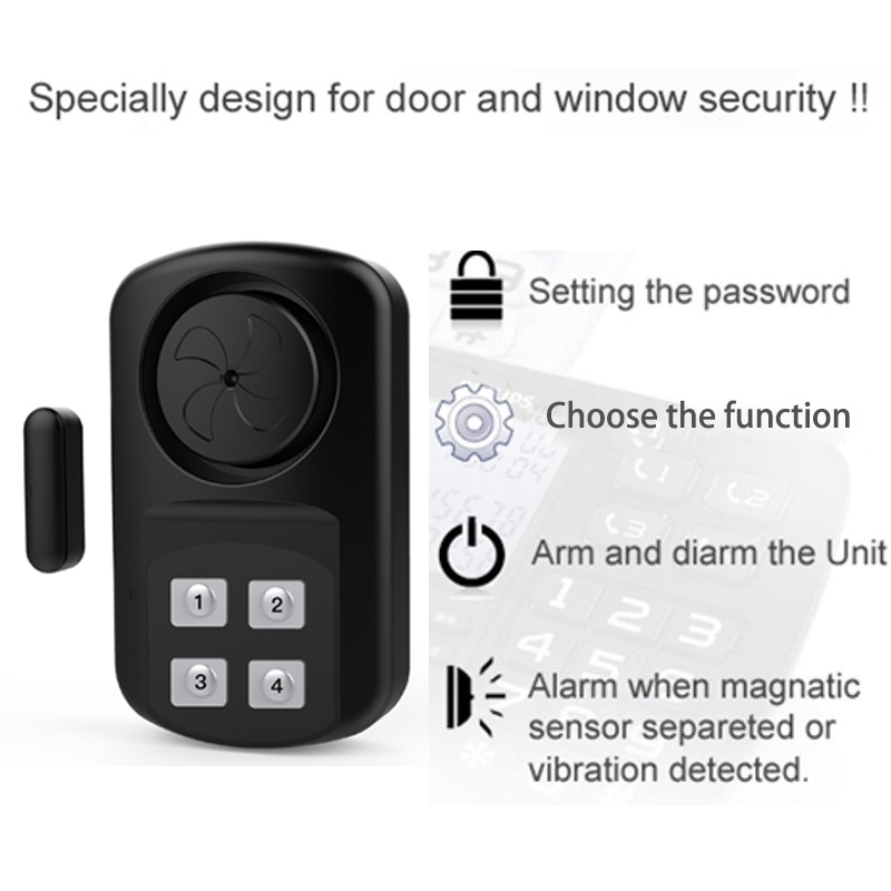 Wholesale Discount Security Fire Alarm -
 Waterproof Wireless 140DB Super Loud Magnetic Door sensor Siren Alarm swimming pool alarm – Ariza