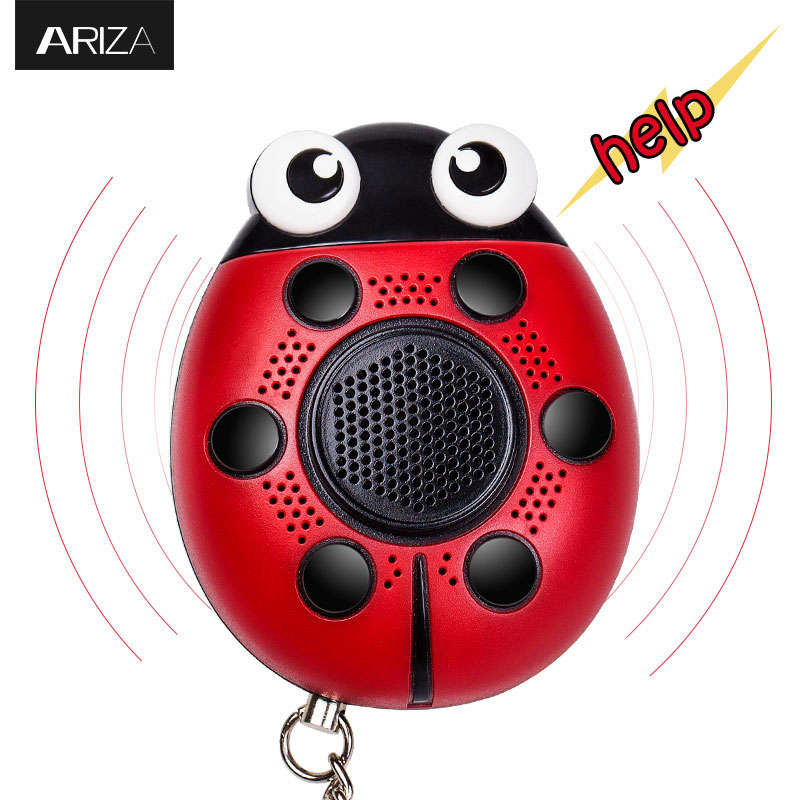 Security Protect Alarm
 130DB SOS with siren song voice Ladybug Emergency Personal alarm keychain,Protection Device with speaker or electric torch for kids/elderlies and adults – Ariza