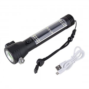 High Power Self Defence Flashlight Baton Tactical Torch rechargeable Security led  weapons torch flashlight