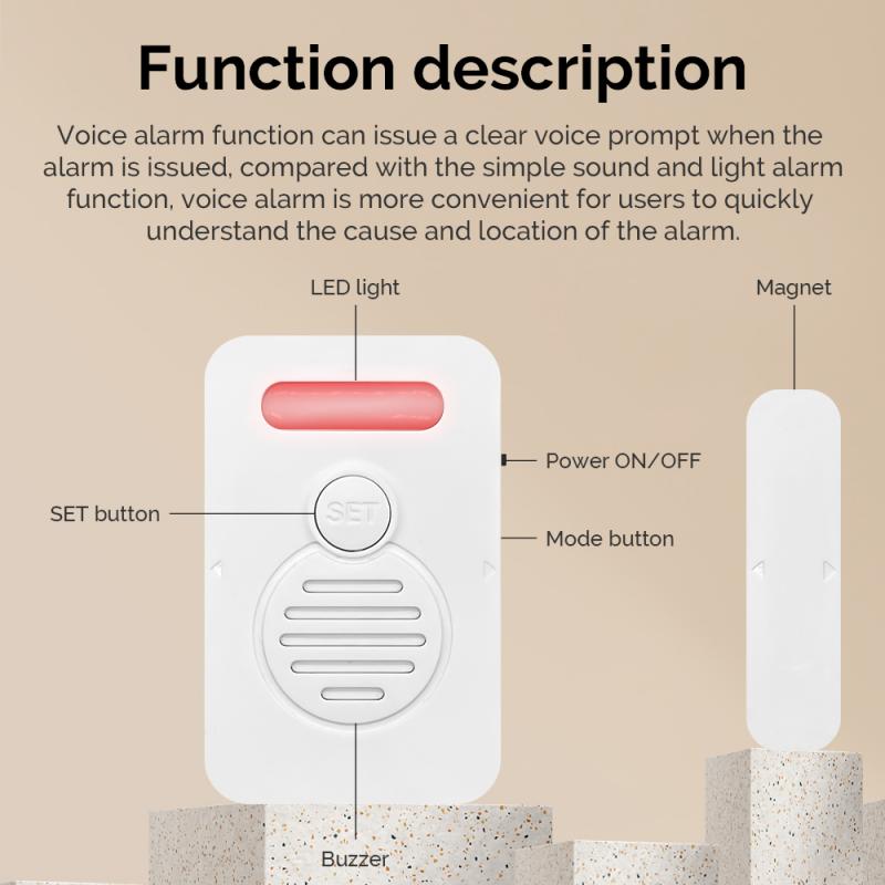 function description of audible door window sensor