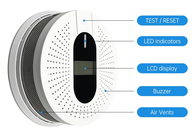 specification of carbon monoxide and smoke detector